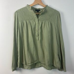 Sage Green Re-Imagined by J. Crew Peasant Top 🍃